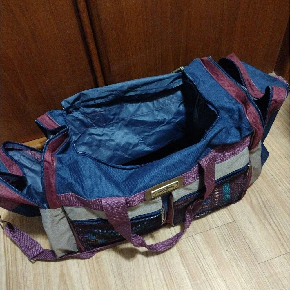 Vintage 90s Atomic Express Duffel Bag Travel Weekender Gym Retro Colors Large